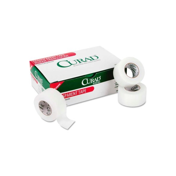 Medline Curad Transparent Surgical Tape, 1" x 10 yds, Clear, 12/Pack MIINON270201 - main